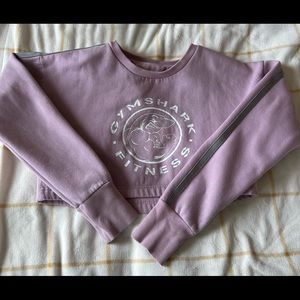 Gymshark purple cropped sweatshirt size M